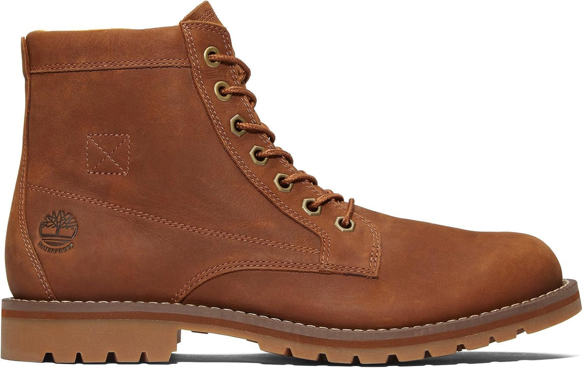 Timberland Men's Redwood Falls Mid Waterproof Boot, Saddle Full Grain, 9 M US