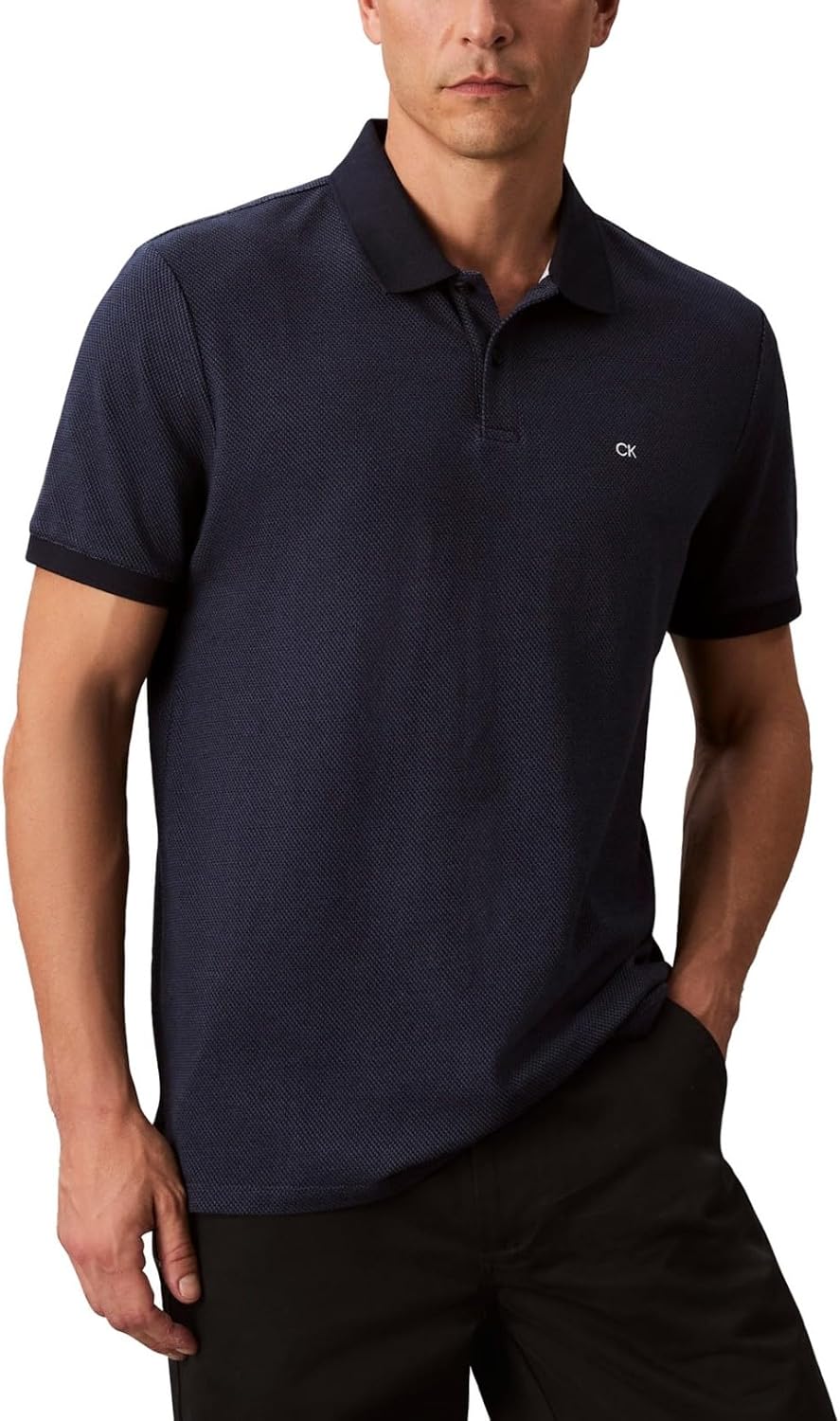 Calvin Klein Men's Jacquard Refined Polo