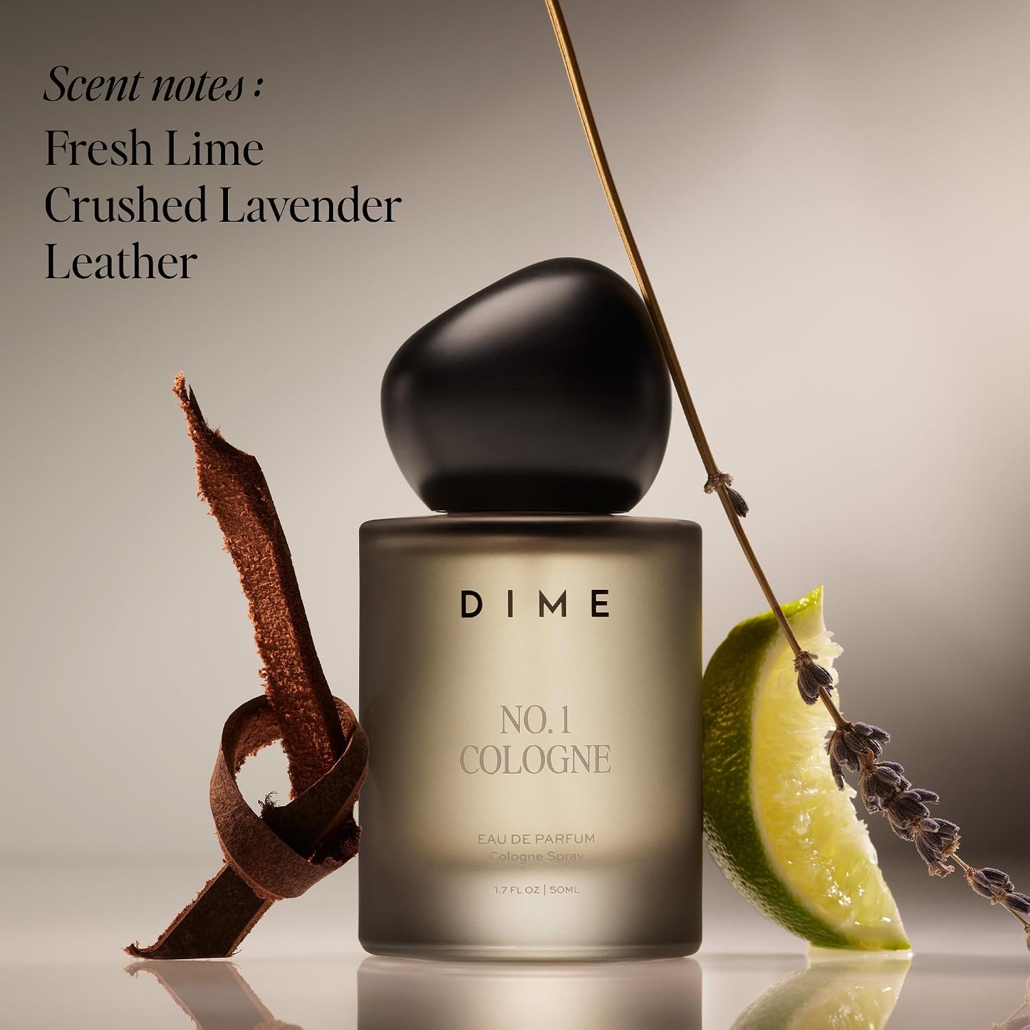 DIME No. 1 Cologne For Men - A Bold Blend of Sparkling Grapefruit, Dark Rum, Amber Woods and Cardamom 1.7 oz / 50 ml