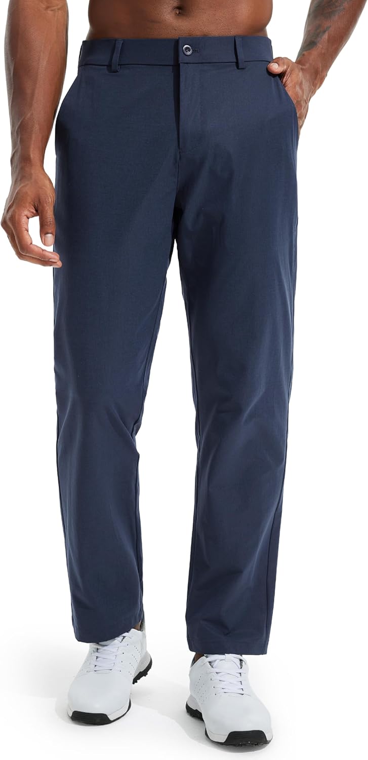 Men's Golf Pants 30"/32"/34" Lightweight Stretch Work Dress Office Travel Slacks Business Casual Trousers