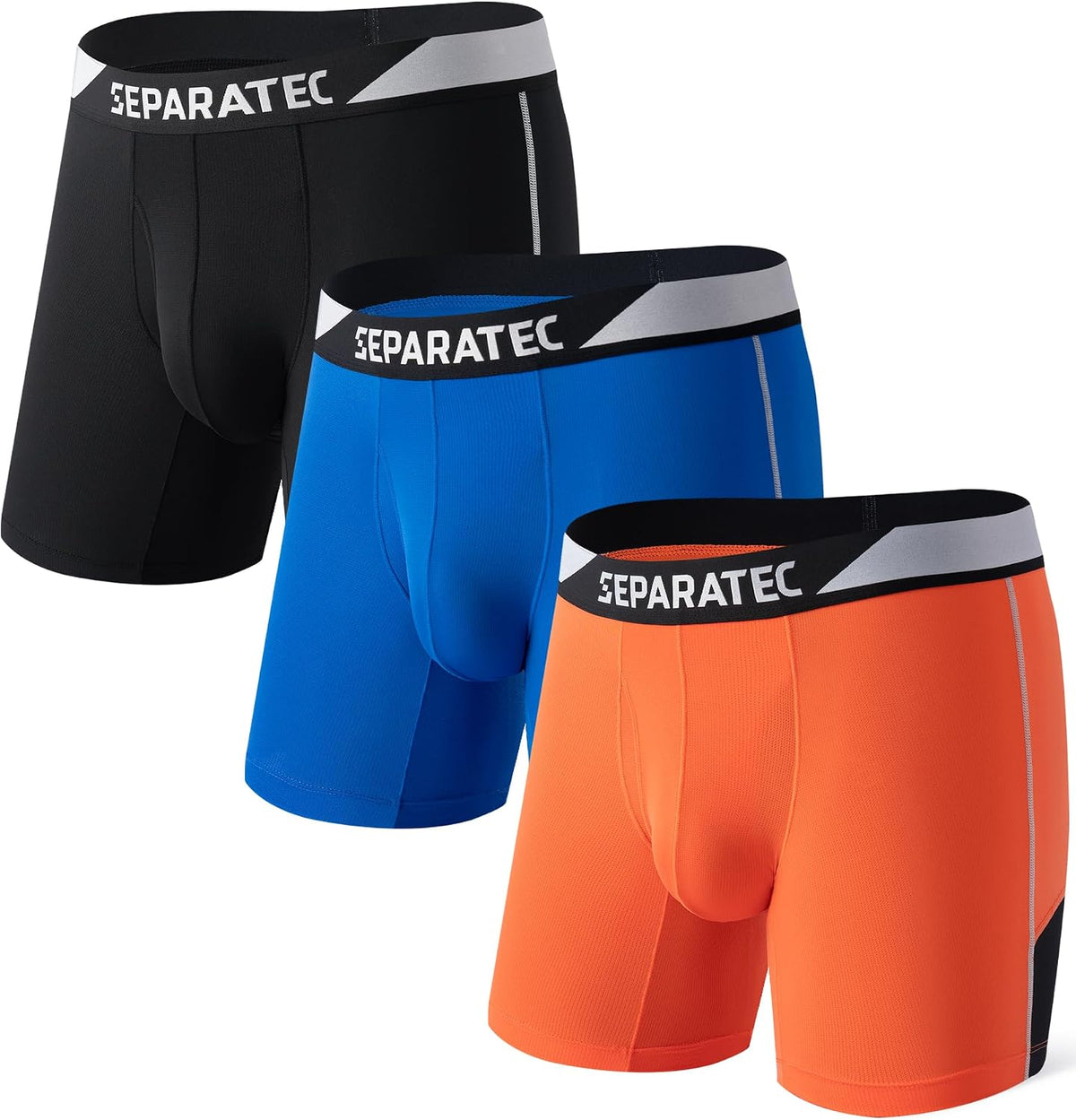 Separatec Men's Anti Chafing Underwear CradleFit Pouch Boxer Briefs 3 Pack