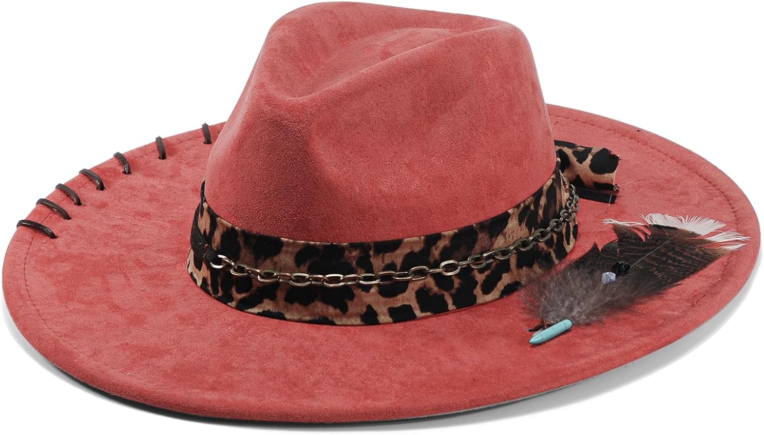 Wide Brim Fedora Hat Mens Women Felt Panama Hat Dress Up Hat