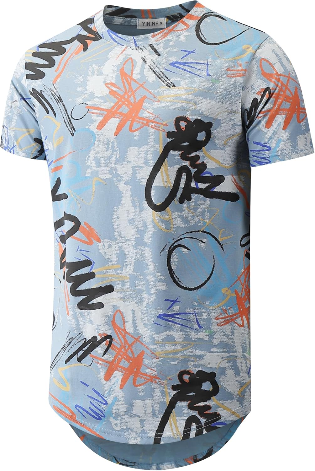 YININF Mens Hipster Hip Hop Short Sleeve Print T-Shirt Shirts Men