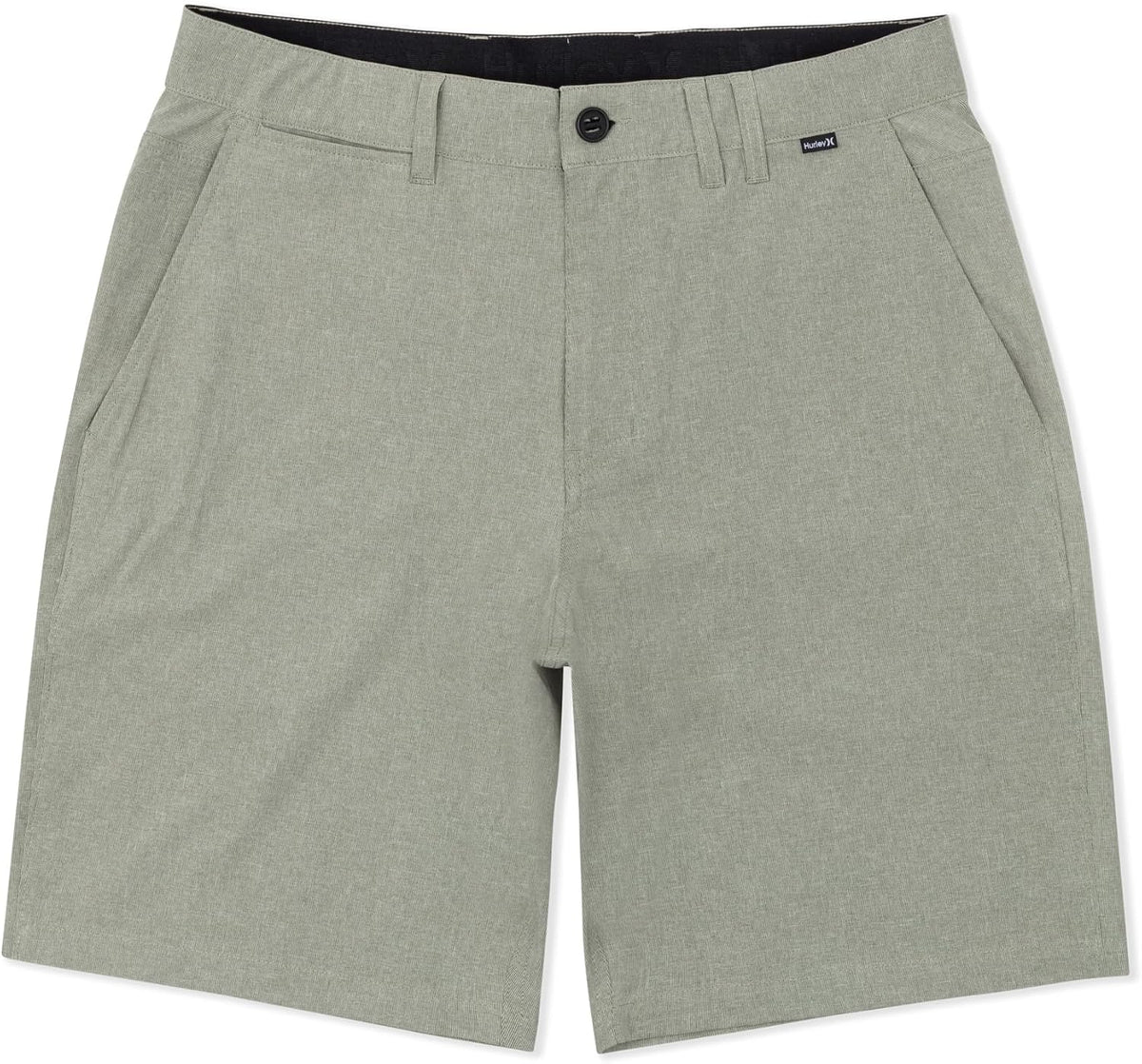 Hurley Men's Phantom 4-Way Stretch Microcheck Hybrid Walk Shorts, 9" Inseam 20" Outseam, Quick Dry, Button Closure