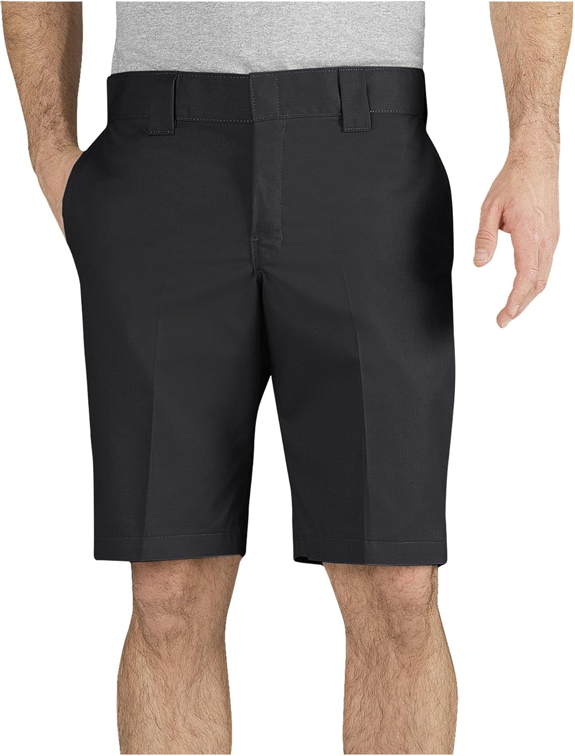 Dickies Men’s 11-Inch Slim Fit Stretch Work Shorts – Lightweight Uniform Shorts for Men with Flat Front Utility Design