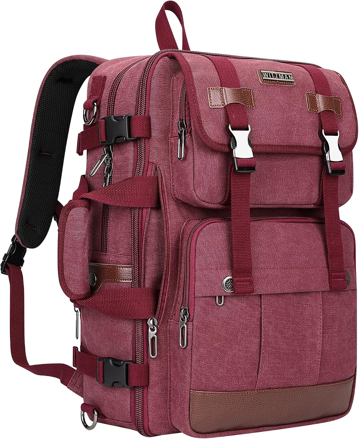 WITZMAN Canvas Travel Backpack for Men Large Laptop Backpack Fits 16 Inch