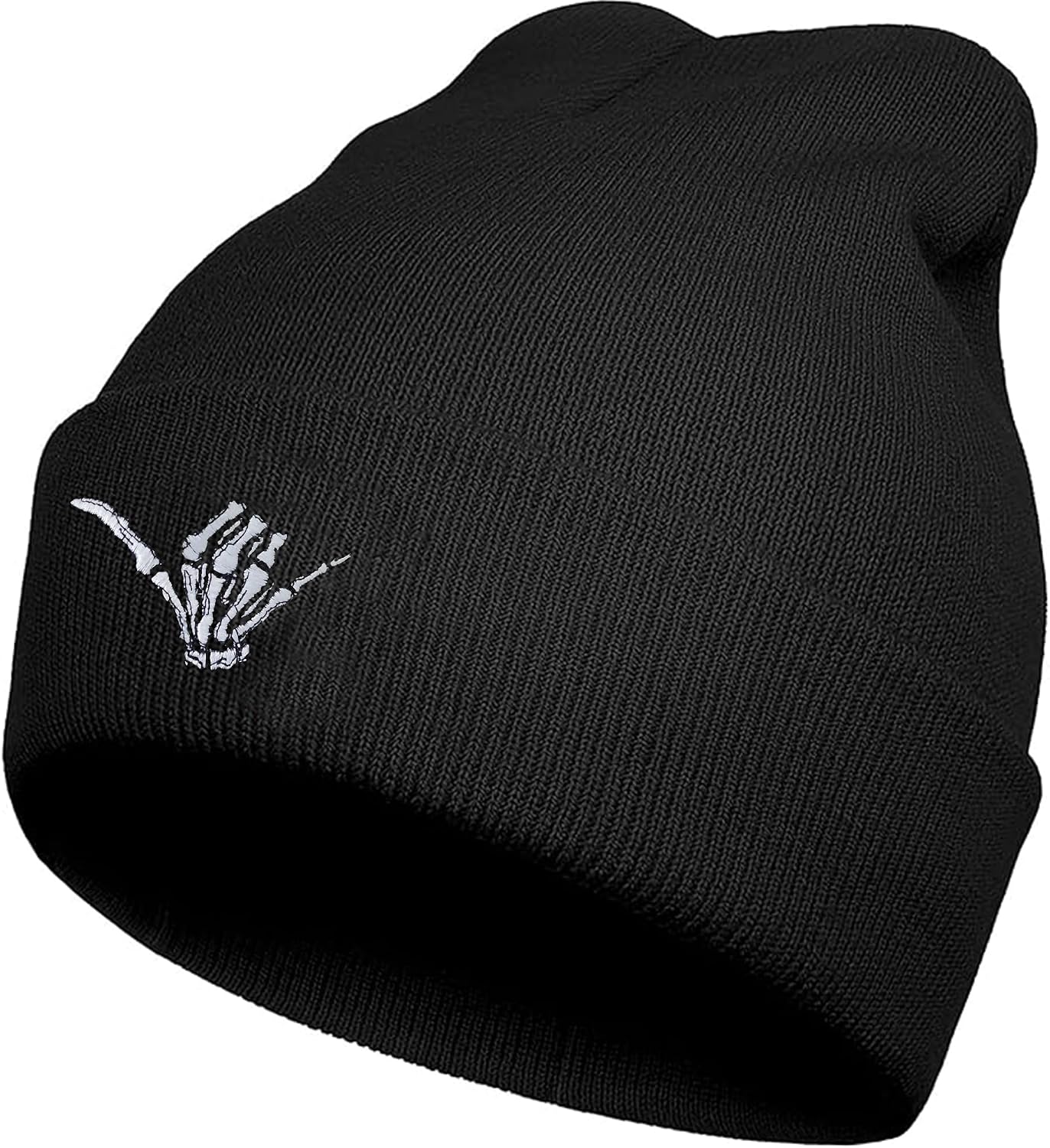 Funny Beanies Hat, Men's and Women's Winter Warm Black Fashion Cool Embroidered Knit Hat
