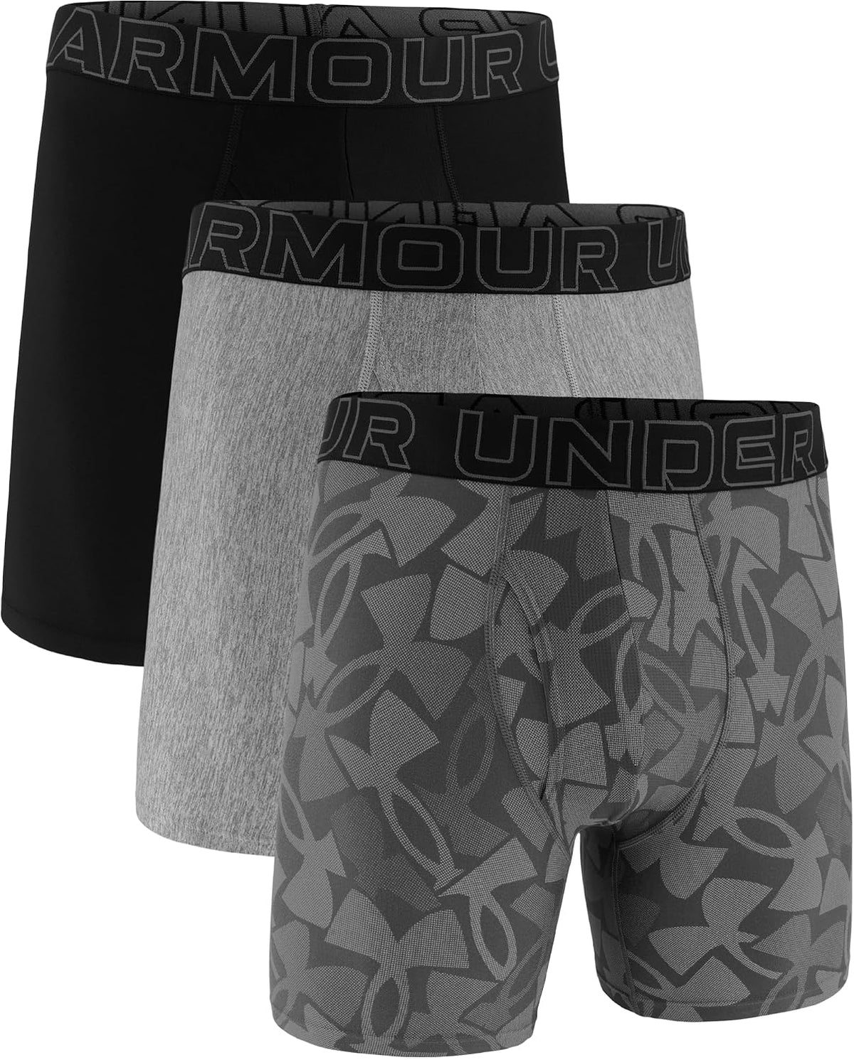 Under Armour Men's Performance Tech Brief Underwear, 6" Inseam, 3-Pack