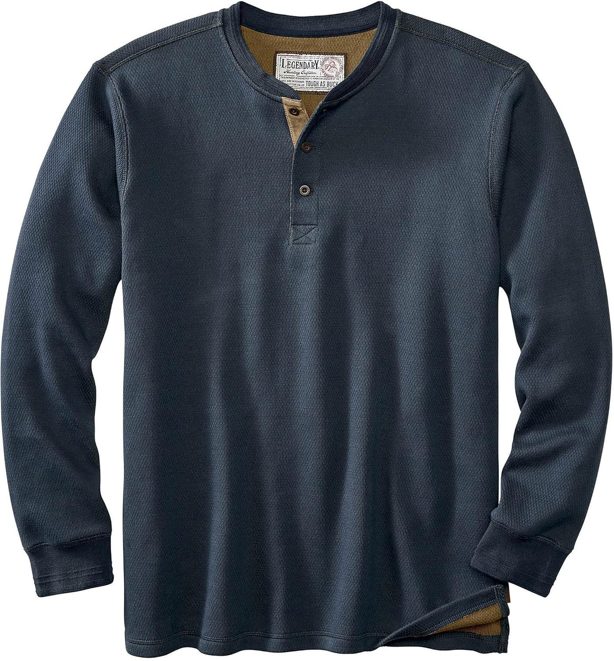Legendary Whitetails Mens Henley Long Sleeve Thermal Heavyweight Shirt