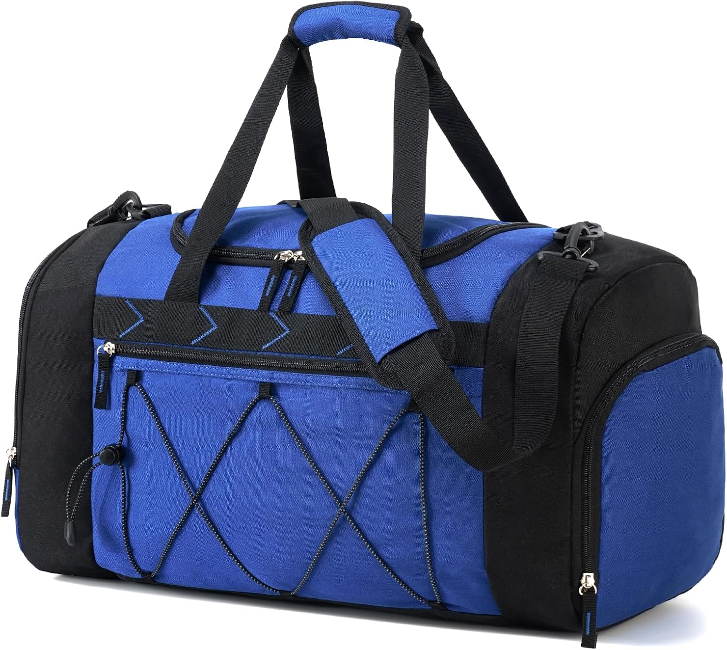 Vorspack Gym Bag for Men with Shoe Compartment & Wet Pocket - 21 Inches Duffle Bag for Travel, Sports, Weekender, Overnight - Black