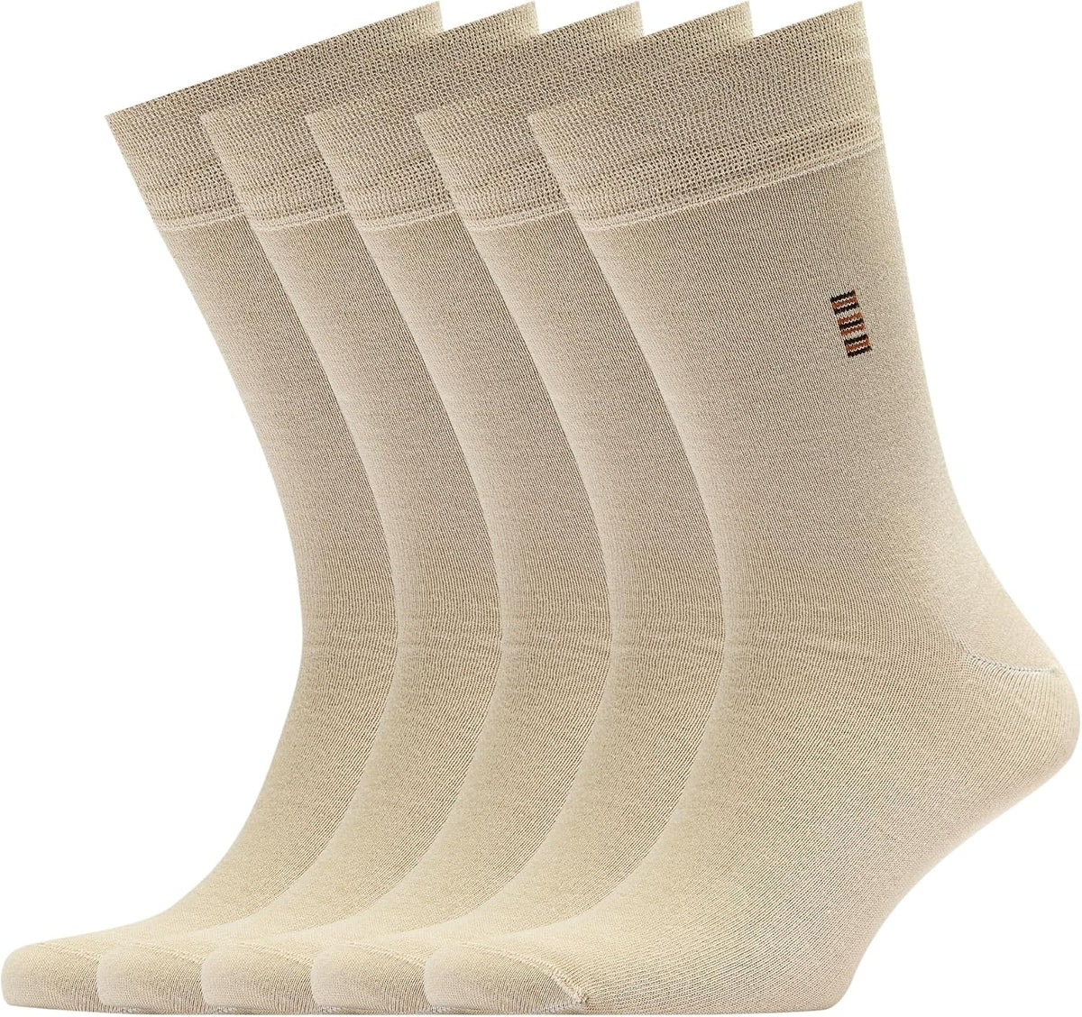 VRD Mens Dress Socks Bamboo Rayon 5-Pack Crew Socks Mid-Calf Length Fits Shoe Size 8-13 Gift Box
