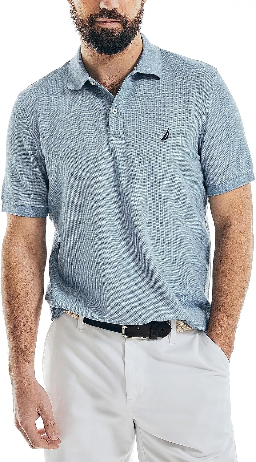 Nautica Men's Performance Pique Polo Shirt