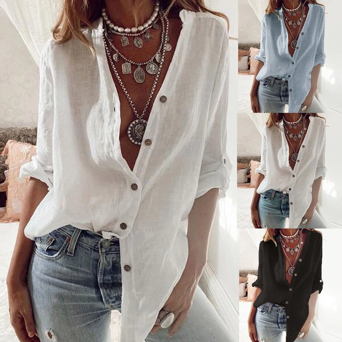 Casual Long Sleeve Blouse