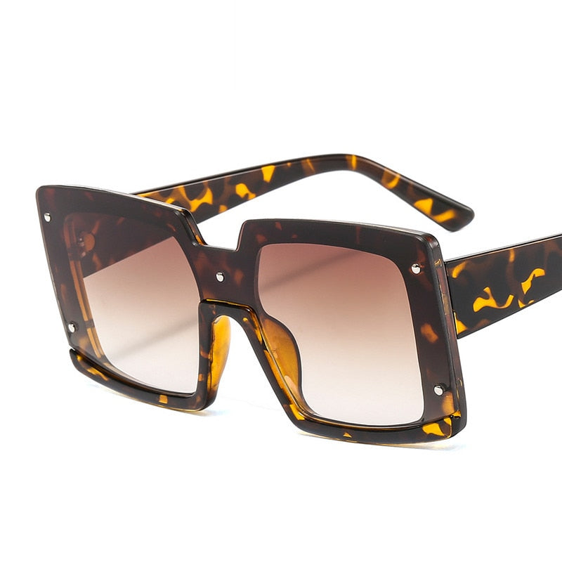 Oversized Double Color Frame Sunglasses