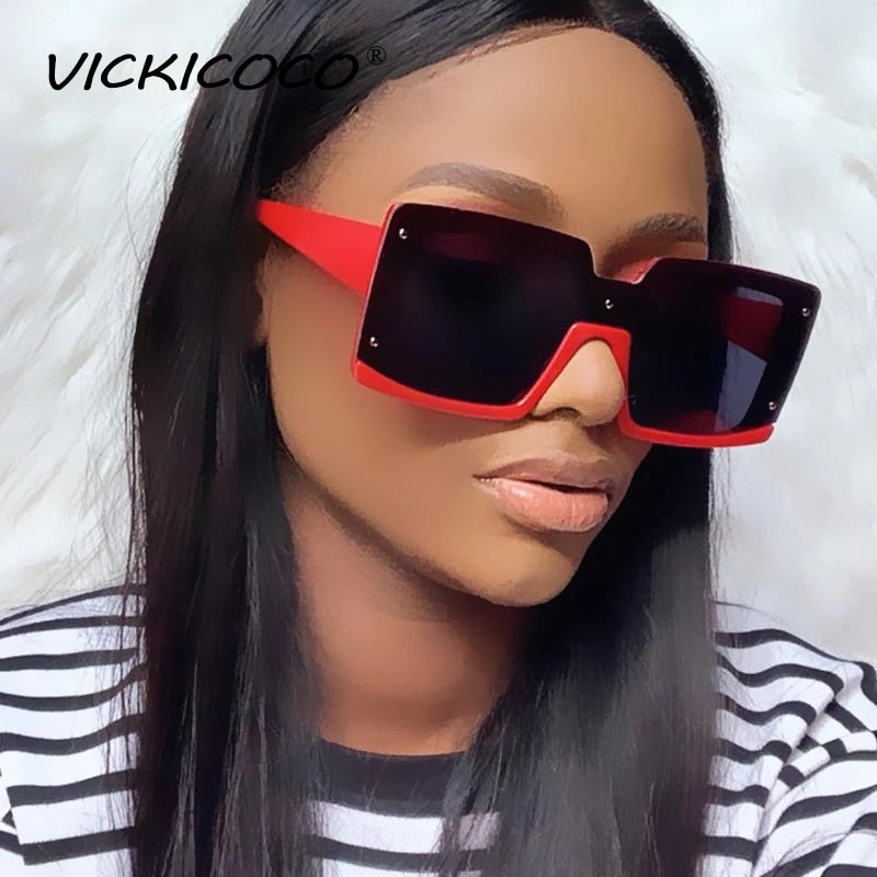 Oversized Double Color Frame Sunglasses