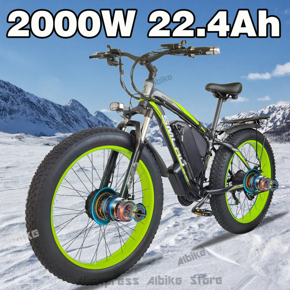 2000W Electric Mountain Bike with Dual Motor