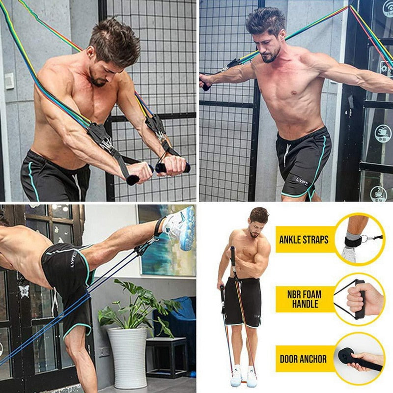 Exercise Bands with Ankle Straps