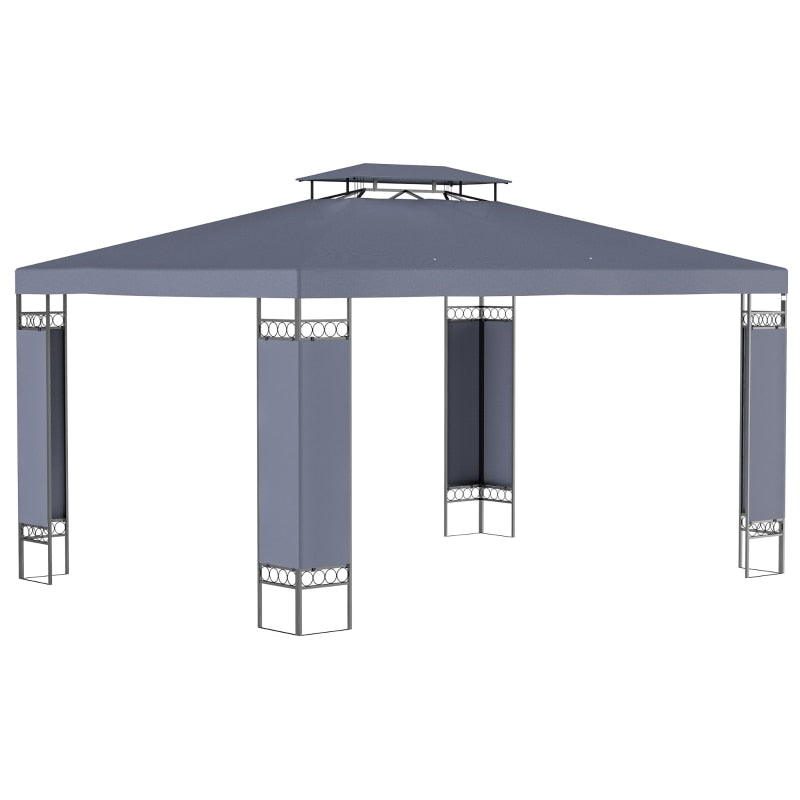 Outdoor Gazebo Shelter With Double Vented Roof