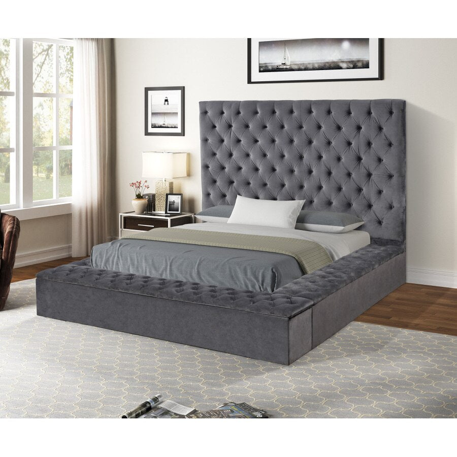 Modern Tufted Velvet Bedroom Set - suniah