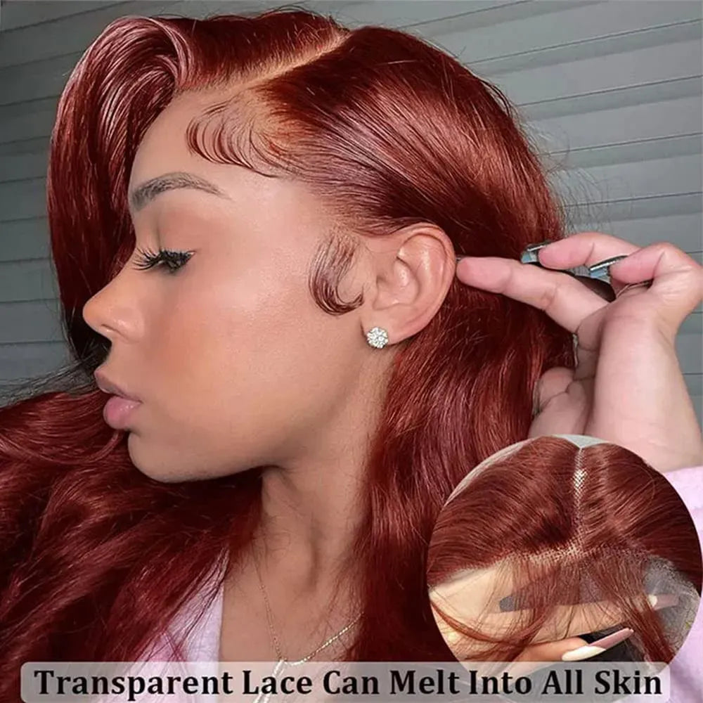 Reddish Brown Body Wave Lace Frontal Wig