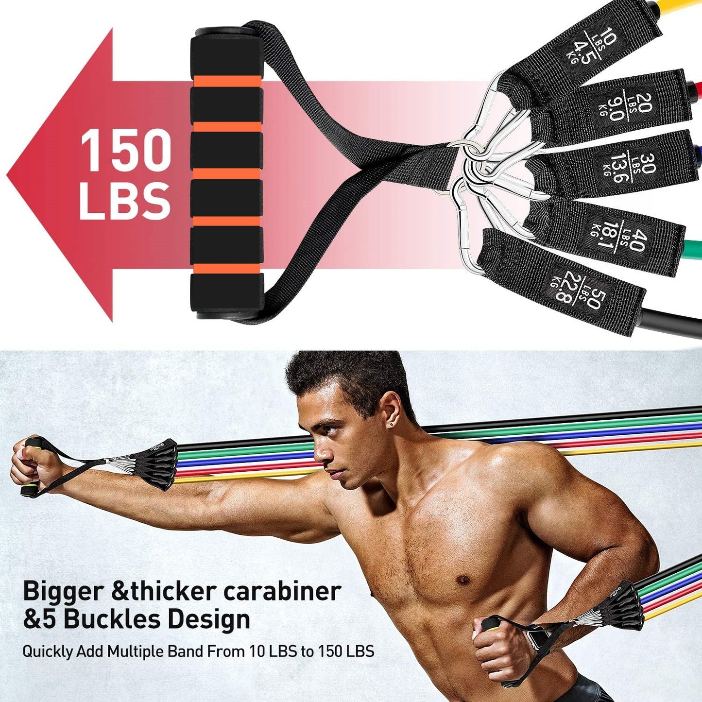 Exercise Bands with Ankle Straps