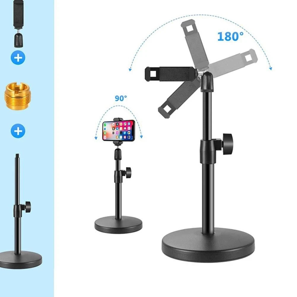 Microphone Stand with Cell Phone Holder Clip