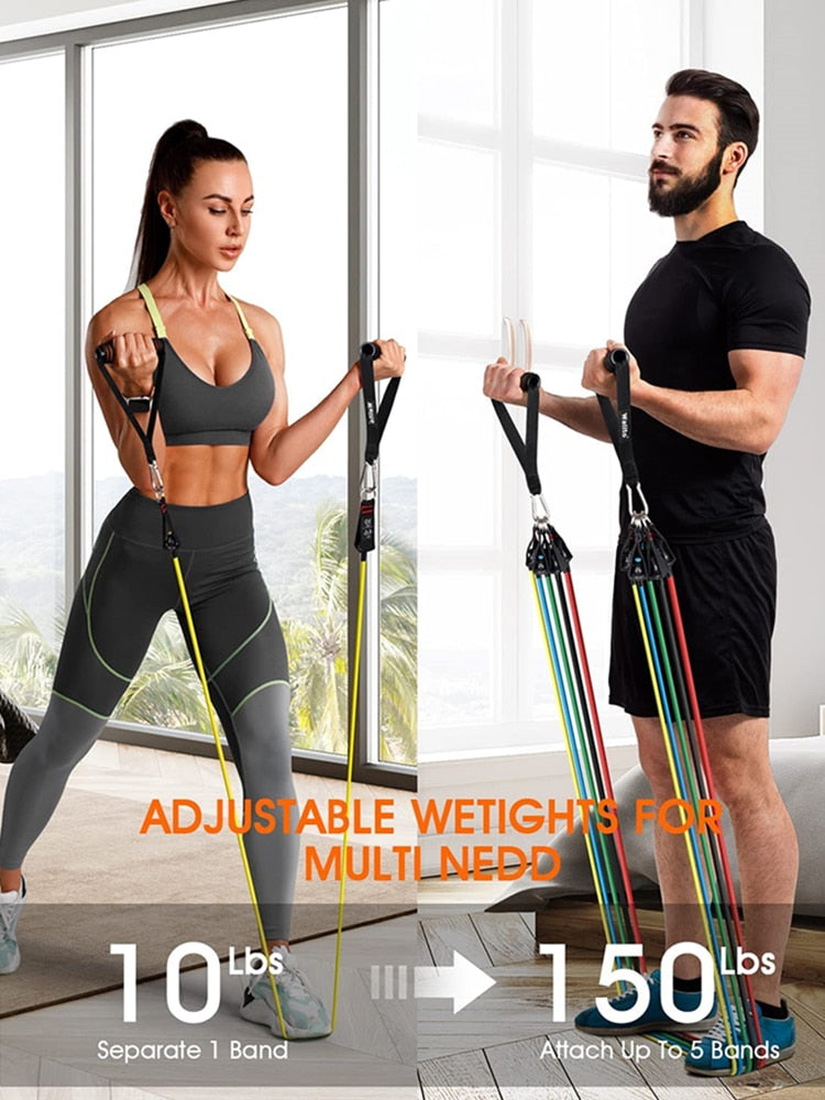 Exercise Bands with Ankle Straps