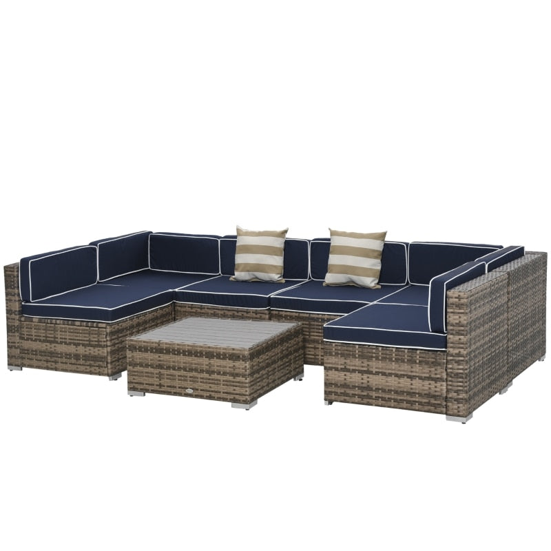 Outdoor Wicker Patio Sofa Set