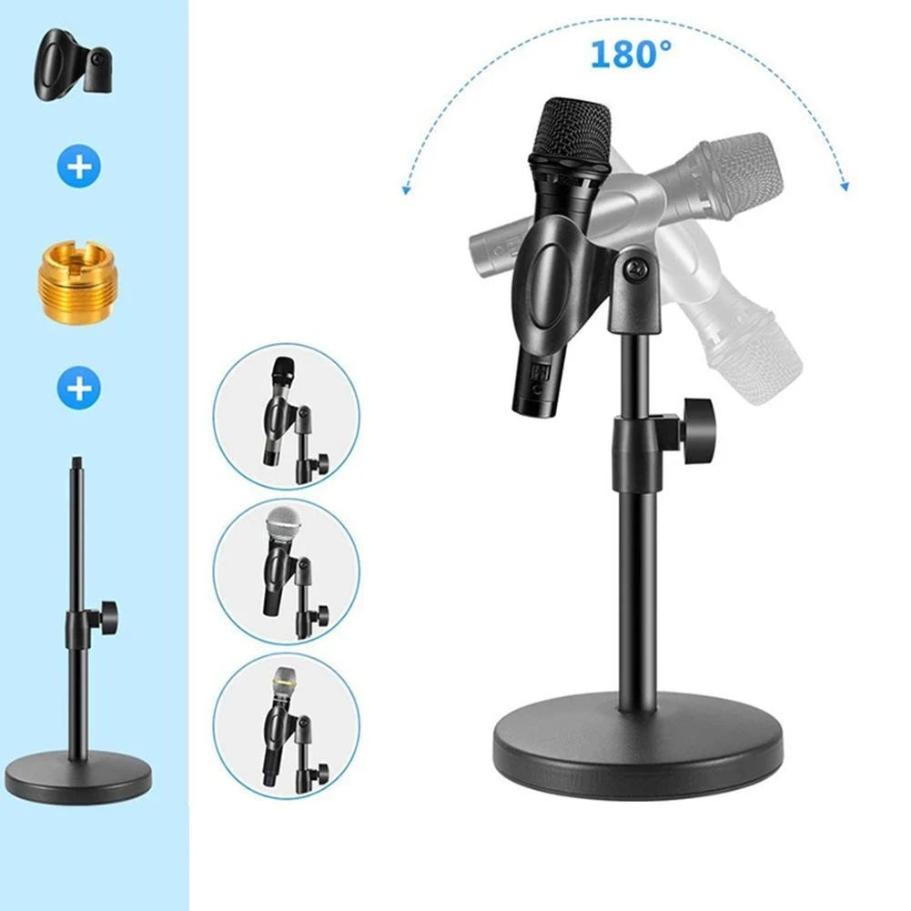 Microphone Stand with Cell Phone Holder Clip