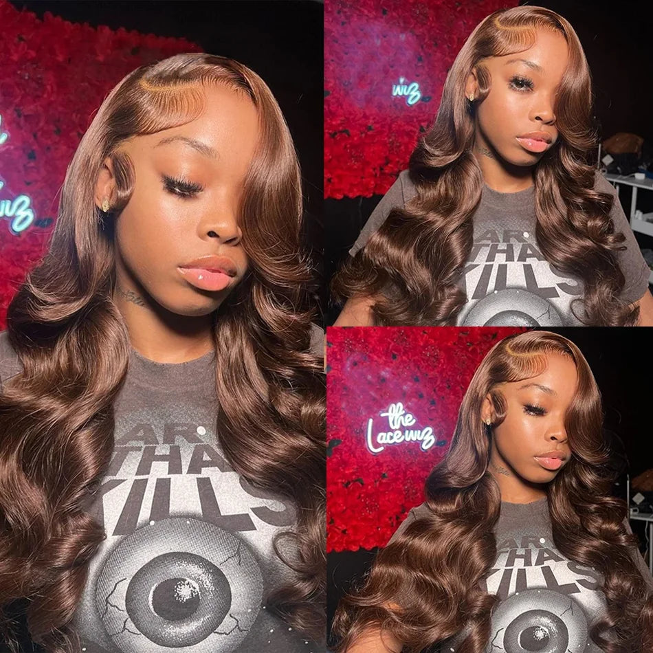 Chocolate Brown Body Wave Lace Front Wig