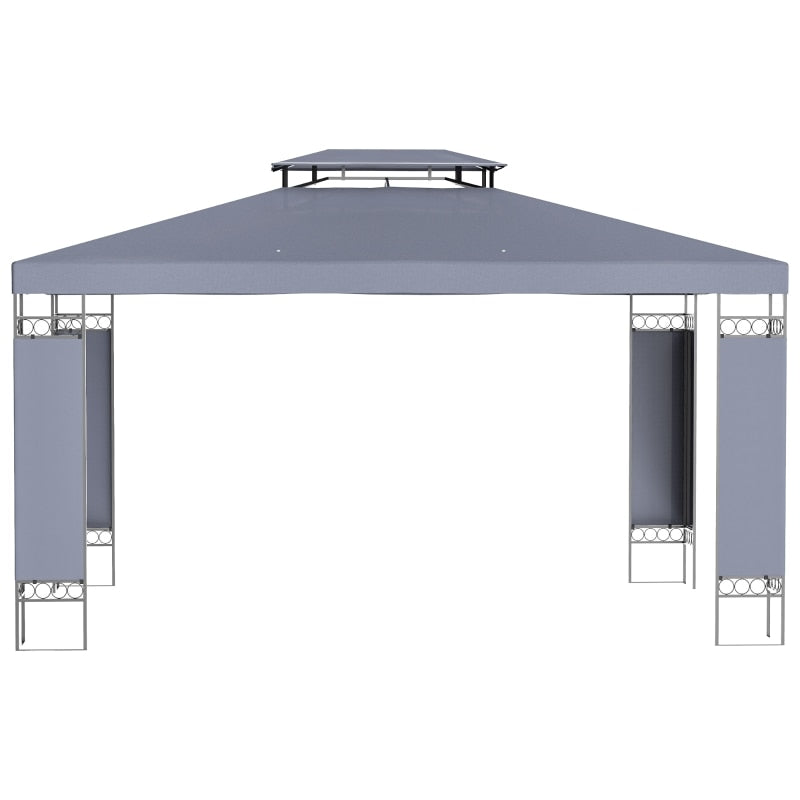 Outdoor Gazebo Shelter With Double Vented Roof