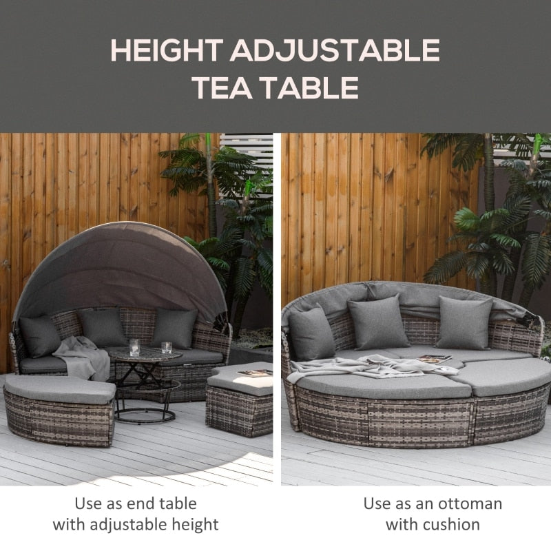 Patio Wicker Lounge Set - suniah