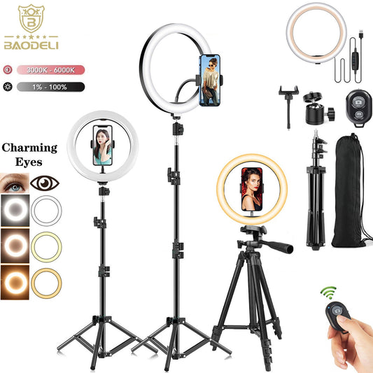 Selfie Ring Phone Stand With Tripod - suniah